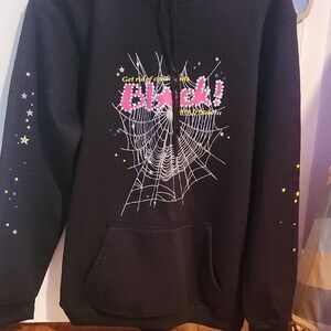 Black Graphic Hoodie and Sweats with Web Design